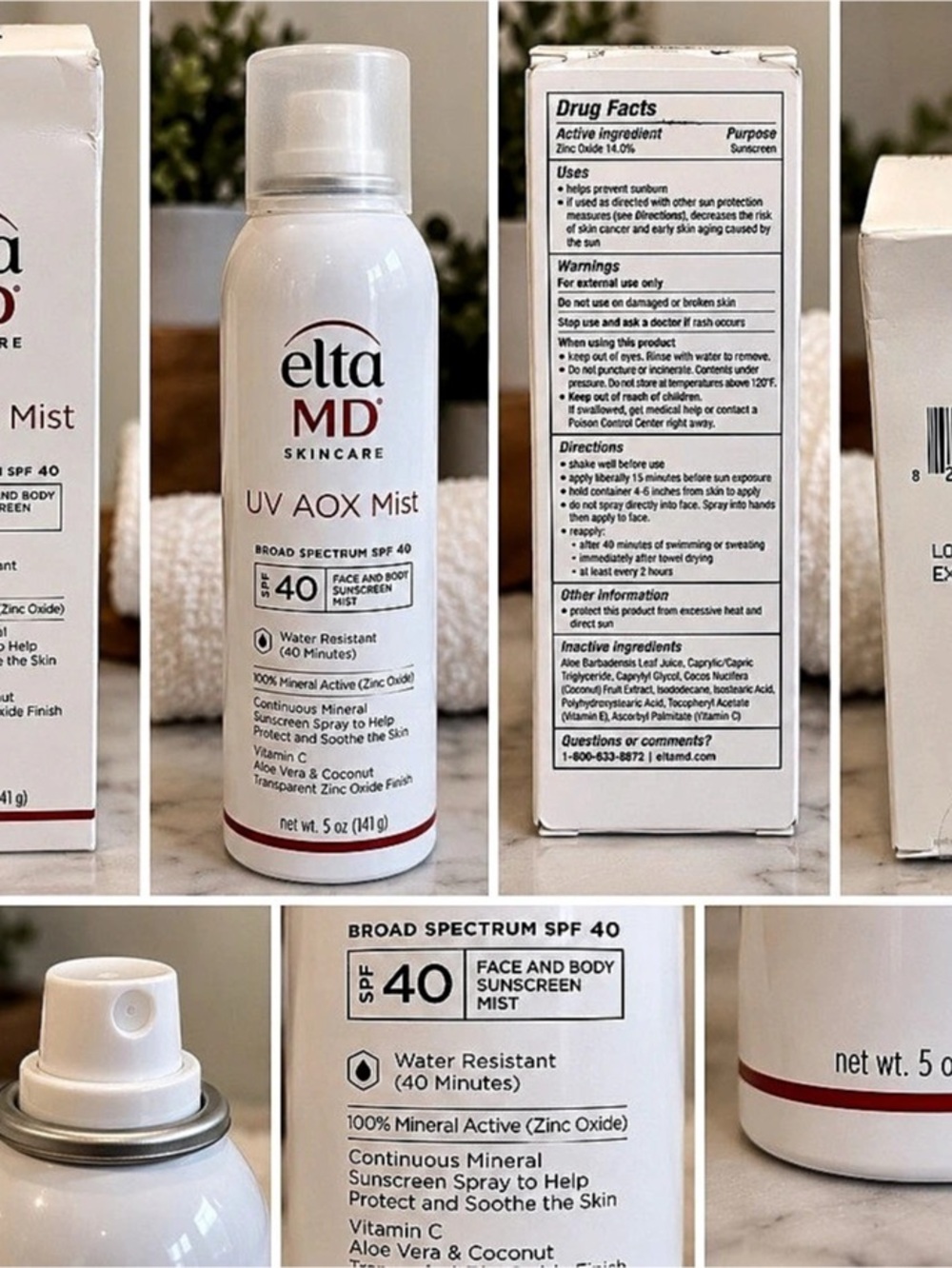 EltaMD UV AOX Mist Broad-Spectrum SPF 40 SPF 40 Face & Body Sunscreen Mist